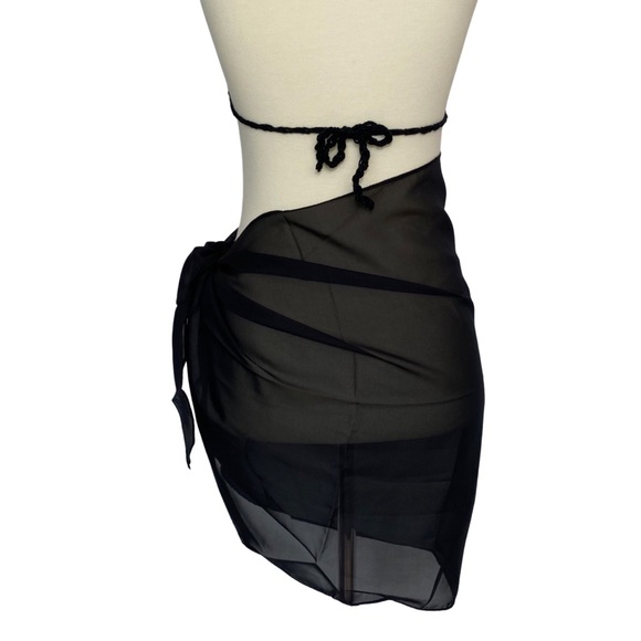 Sexy Black Sarong Wrap Swimsuit Coverup - Picture 10 of 16